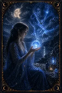 Blue Intuition card preview from The Moon’s Hidden Guide